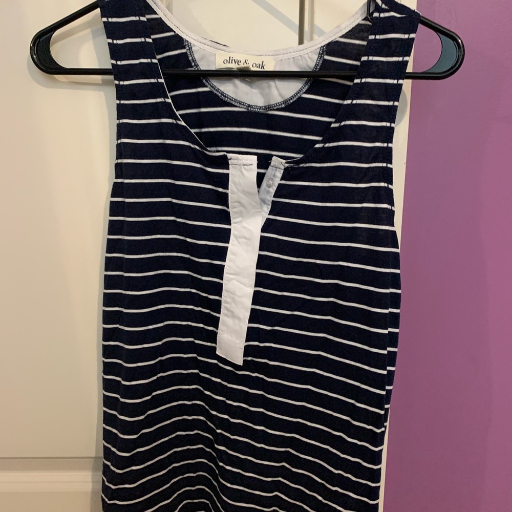Navy and White Tank top